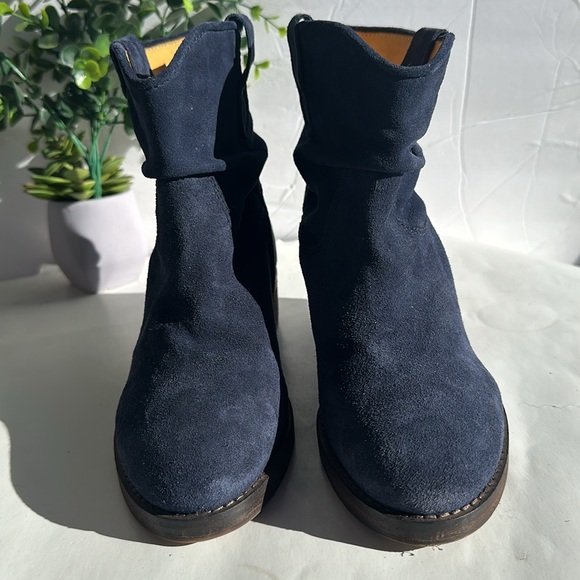 EL CAMPERO Suede Leather Ankle Boots in Navy Blue-Sz 38-US 8 - Picture 5 of 15
